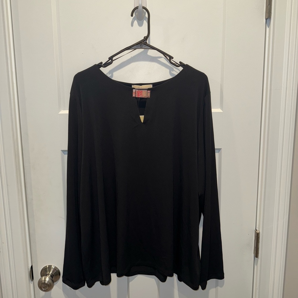 Plus Size Michael Kors Long Sleeve Blouse